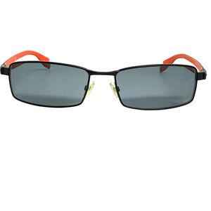 Hugo Boss 0609 FOa Eyeglasses Frames Black Matte Red LENS REPLACED H18947